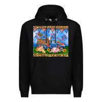Black America farm animals truck 20oz skinny tumbler Premium Hoodie - Neo Western