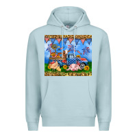 Blue Mist America farm animals truck 20oz skinny tumbler Premium Hoodie - Neo Western