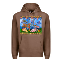 Chestnut America farm animals truck 20oz skinny tumbler Premium Hoodie - Neo Western