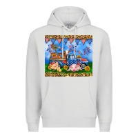 Dove Grey America farm animals truck 20oz skinny tumbler Premium Hoodie - Neo Western