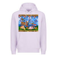 Lilac America farm animals truck 20oz skinny tumbler Premium Hoodie - Neo Western