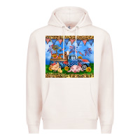 Pale Pink America farm animals truck 20oz skinny tumbler Premium Hoodie - Neo Western