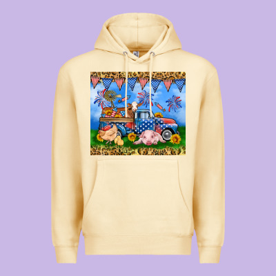 America Farm Animals Truck 20oz Skinny Tumbler Premium Hoodie Designed By Neo Western
