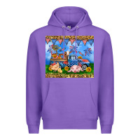Purple America farm animals truck 20oz skinny tumbler Premium Hoodie - Neo Western