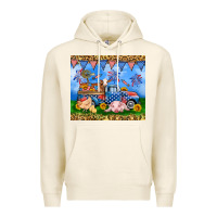 Tofu America farm animals truck 20oz skinny tumbler Premium Hoodie - Neo Western