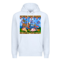 White America farm animals truck 20oz skinny tumbler Premium Hoodie - Neo Western