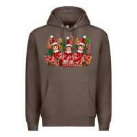 Coffee Christmas girl elfs Premium Hoodie - FaDigitalArtStudio