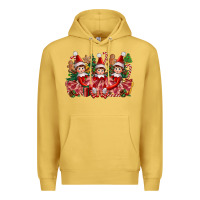 Antique Gold Christmas girl elfs Premium Hoodie - FaDigitalArtStudio