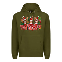 Army Green Christmas girl elfs Premium Hoodie - FaDigitalArtStudio