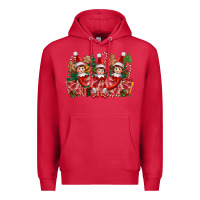 Cardinal Christmas girl elfs Premium Hoodie - FaDigitalArtStudio