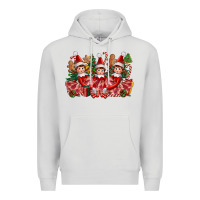 Dove Grey Christmas girl elfs Premium Hoodie - FaDigitalArtStudio