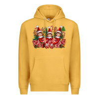 Mustard Christmas girl elfs Premium Hoodie - FaDigitalArtStudio