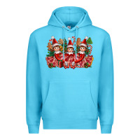 Ocean Blue Christmas girl elfs Premium Hoodie - FaDigitalArtStudio