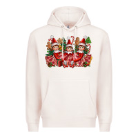 Pale Pink Christmas girl elfs Premium Hoodie - FaDigitalArtStudio