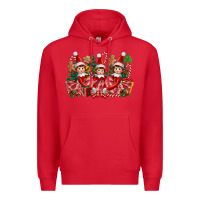 Red Christmas girl elfs Premium Hoodie - FaDigitalArtStudio