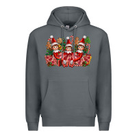 Rock Christmas girl elfs Premium Hoodie - FaDigitalArtStudio
