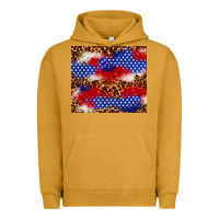 Pigment Peanut Butter 4th of July USA flag leopard 20oz tumbler Urban Hoodie - Neo Western
