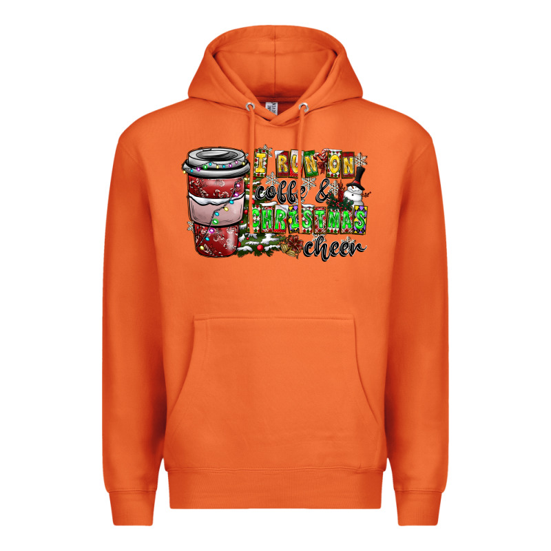 I Run On Coffee And Christmas Cheer Premium Hoodie by CowhideDigitalArt | Teevron