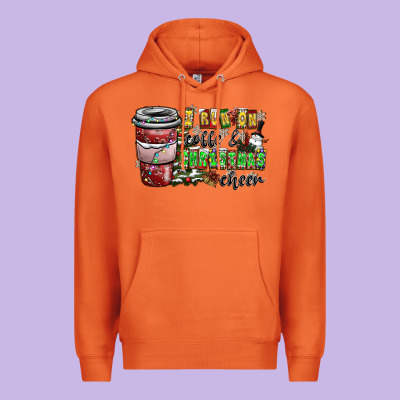 I Run On Coffee And Christmas Cheer Premium Hoodie Designed By Cowhidedigitalart