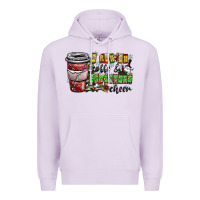 Lilac I Run On Coffee And Christmas Cheer Premium Hoodie - CowhideDigitalArt