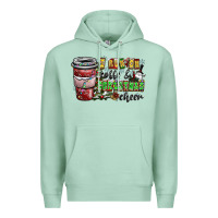 Seafoam I Run On Coffee And Christmas Cheer Premium Hoodie - CowhideDigitalArt