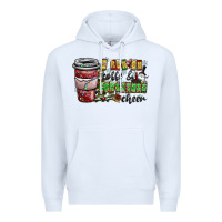 White I Run On Coffee And Christmas Cheer Premium Hoodie - CowhideDigitalArt
