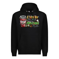 Black I Run On Coffee And Christmas Cheer Premium Hoodie - CowhideDigitalArt