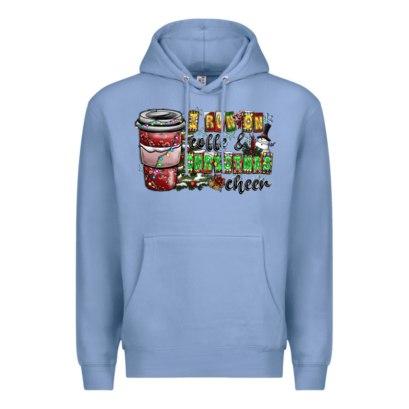 I Run On Coffee And Christmas Cheer Premium Hoodie by CowhideDigitalArt | Teevron