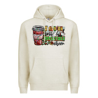 Oatmeal Heather I Run On Coffee And Christmas Cheer Premium Hoodie - CowhideDigitalArt