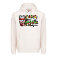Pale Pink I Run On Coffee And Christmas Cheer Premium Hoodie - CowhideDigitalArt
