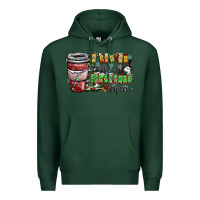 Sports Green I Run On Coffee And Christmas Cheer Premium Hoodie - CowhideDigitalArt