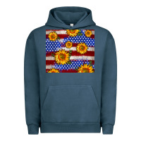 Pigment Midnight Navy 4th of July USA flag sunflower 20oz tumbler Urban Hoodie - Neo Western