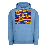 Pigment Pebble Blue 4th of July USA flag sunflower 20oz tumbler Urban Hoodie - Neo Western