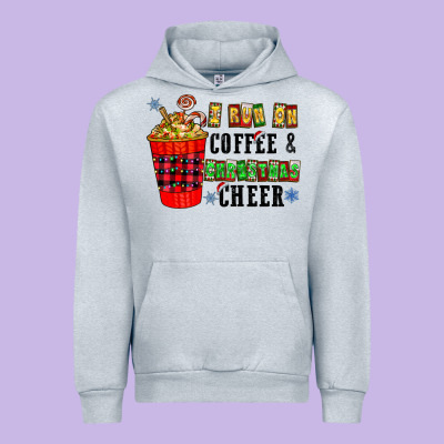 I Run On Coffee & Christmas Cheer Urban Hoodie Designed By Cowhidedigitalart