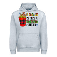 Heather Grey I Run On Coffee & Christmas Cheer Urban Hoodie - CowhideDigitalArt