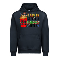 Navy I Run On Coffee & Christmas Cheer Urban Hoodie - CowhideDigitalArt