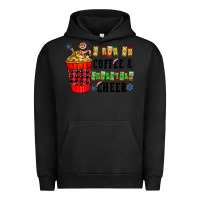 Pigment Black I Run On Coffee & Christmas Cheer Urban Hoodie - CowhideDigitalArt