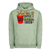Pigment Oil Green I Run On Coffee & Christmas Cheer Urban Hoodie - CowhideDigitalArt