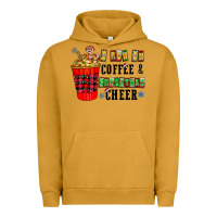 Pigment Peanut Butter I Run On Coffee & Christmas Cheer Urban Hoodie - CowhideDigitalArt