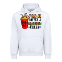 White I Run On Coffee & Christmas Cheer Urban Hoodie - CowhideDigitalArt