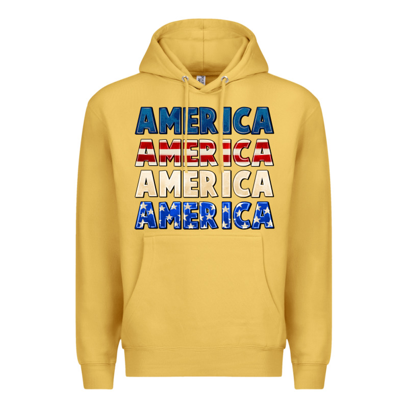 America 4th Of July Premium Hoodie by CowGirlArtShop | Teevron