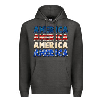 Charcoal Heather America 4th of July Premium Hoodie - CowGirlArtShop