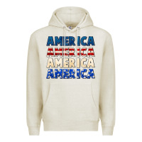 Oatmeal Heather America 4th of July Premium Hoodie - CowGirlArtShop
