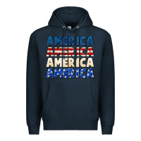 Navy America 4th of July Premium Hoodie - CowGirlArtShop