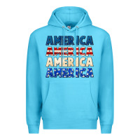 Ocean Blue America 4th of July Premium Hoodie - CowGirlArtShop