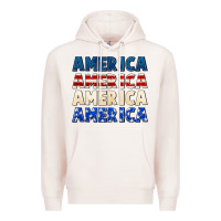 Pale Pink America 4th of July Premium Hoodie - CowGirlArtShop