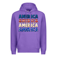 Purple America 4th of July Premium Hoodie - CowGirlArtShop