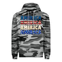 Slate Camo America 4th of July Premium Hoodie - CowGirlArtShop