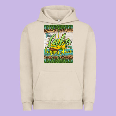 The Lake Is My Happy Place Air Freshener Urban Hoodie Designed By Hra Design Shop