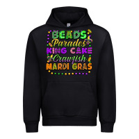 Black beads parades king cake crawfish mardi gras Urban Hoodie - FaDigitalArtStudio